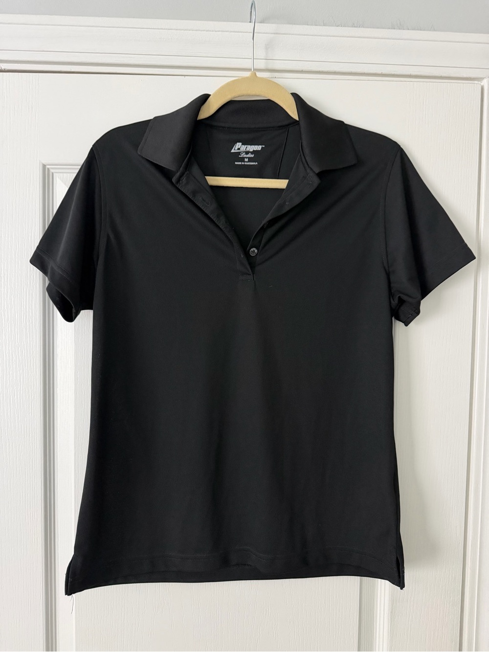 PARAGON Black Short-Sleeve Button Down Polo Shirt